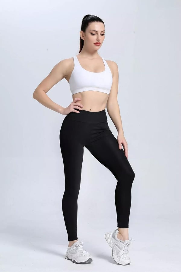 Svarta Leggings med Fickor
