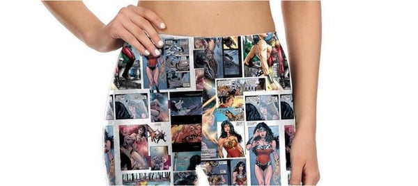 Leggings med tryck Wonder Woman