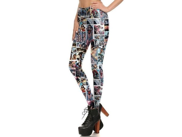Leggings med tryck Wonder Woman