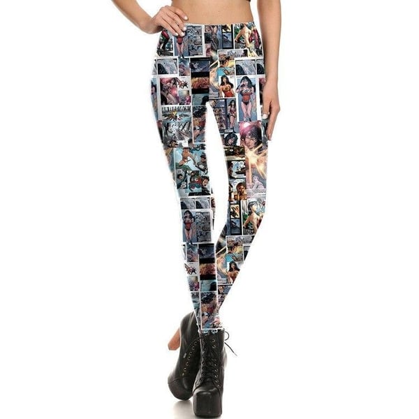 Leggings med tryck Wonder Woman