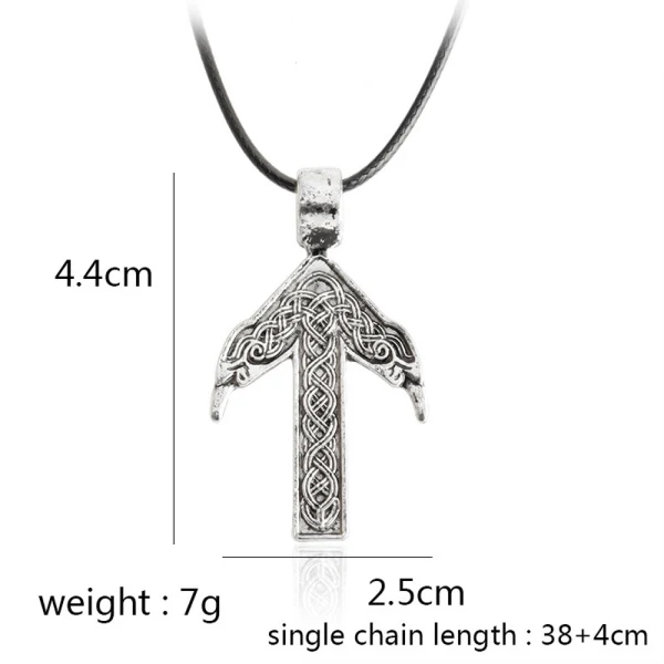 Halsband Wolf Rune Amulet Hänge Norse Vikings Myth