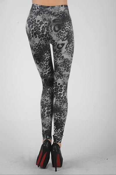 Grey Leopard Spot Leggings