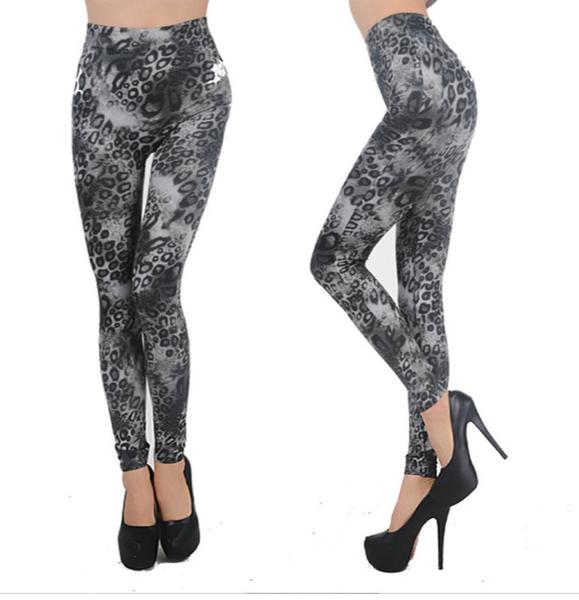 Grey Leopard Spot Leggings