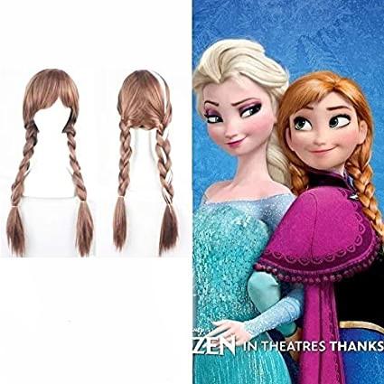 Peruk Frozen för barn Frost Anna Elsa