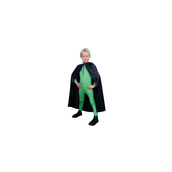 Svart Cape Mantel Barn 90cm Maskerad Halloween