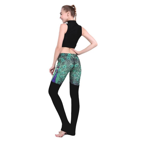 Påfågel Yoga Leggings