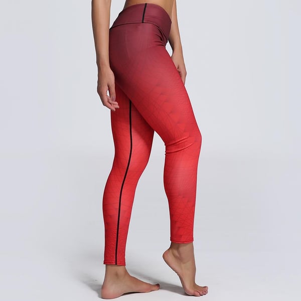 Röda Mönstrade Leggings