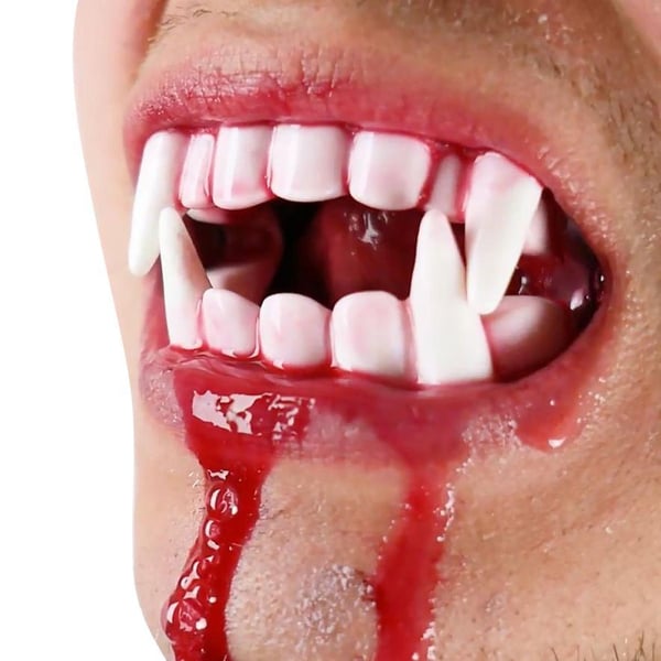 Dracula Tänder Med Blodampuller  Halloween
