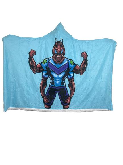 Plush Filt Pläd med Huva 200 cm x ca 145 cm