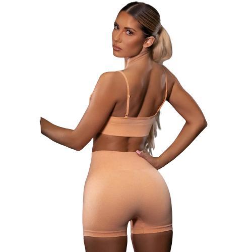 Orange Seamless Sport BH Topp