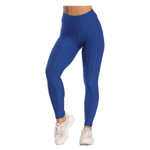Blå Tiktok Tights Leggings med mönster Tie Dye Leggings
