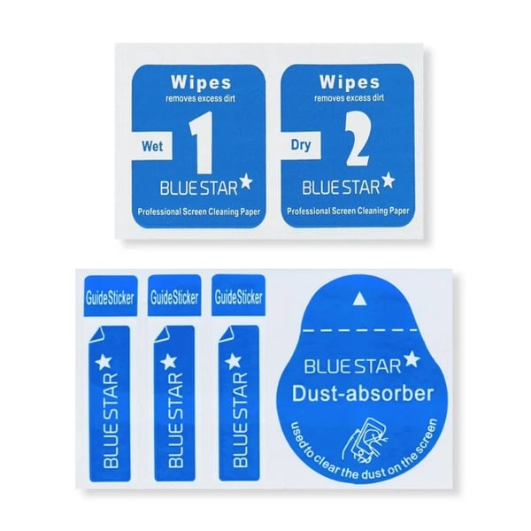 Blue Star iPhone 15 Pro Max karkaistu lasinen näytönsuoja - Kirkas