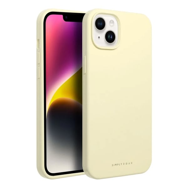 Roar Mobilcover til iPhone 14 Roar Cloud Skin - Lysegul