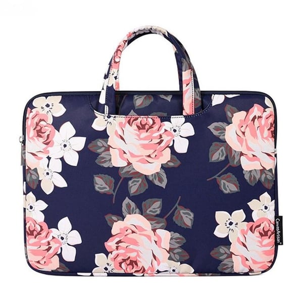 CANVASARTISAN Computertaske 13" Floral - Blå