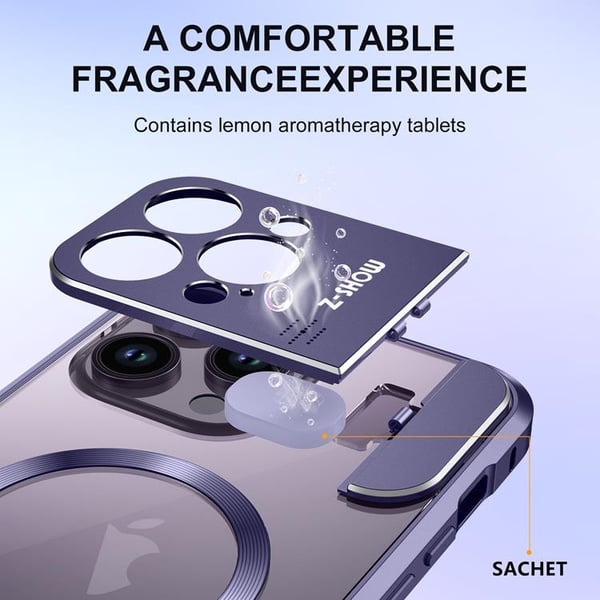 Mobilskal till iPhone 15 Pro Max Magsafe Aroma Kickstand - Silver