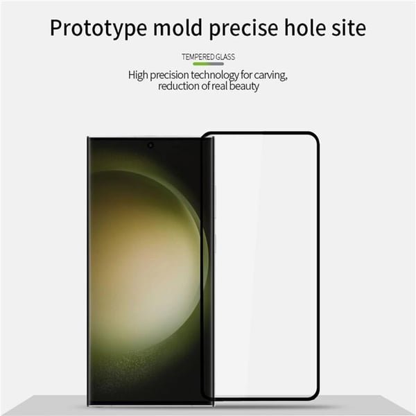 [2-PACK] Galaxy S24 Plus Härdat Glas Skärmskydd - Svart