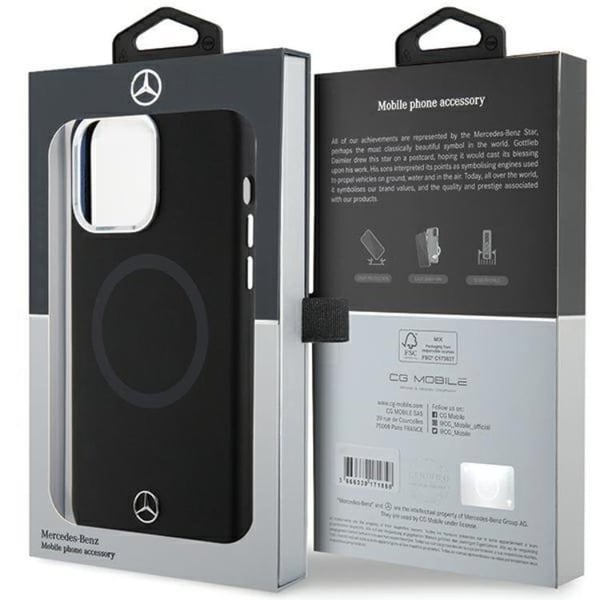 Mercedes Mobilskal till iPhone 15 Pro MagSafe Silikon Bicolor - Svart