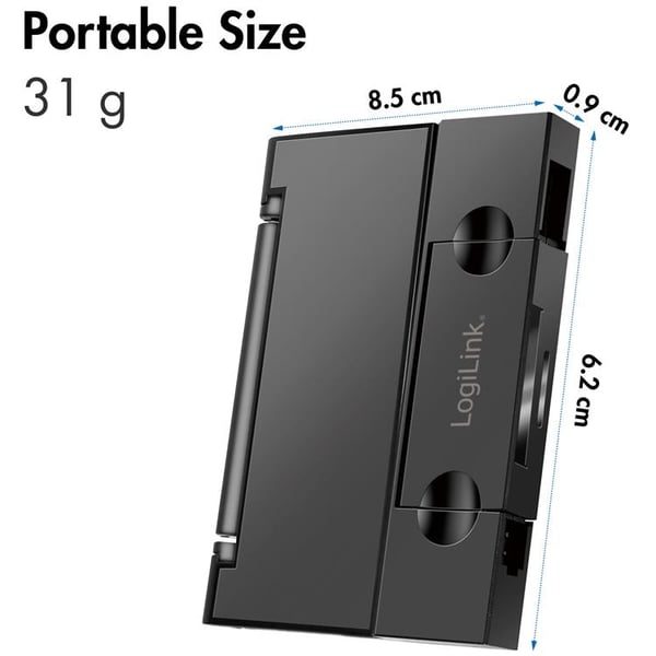 Logilink Minneskortsläsare USB-C Med USB-A MicroSDoch SD-kord
