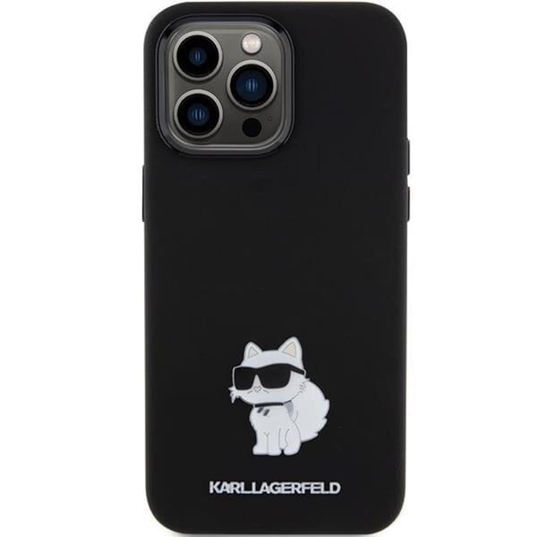 KARL LAGERFELD Mobilskal till iPhone 15 Pro Max Silikon Metal Pin