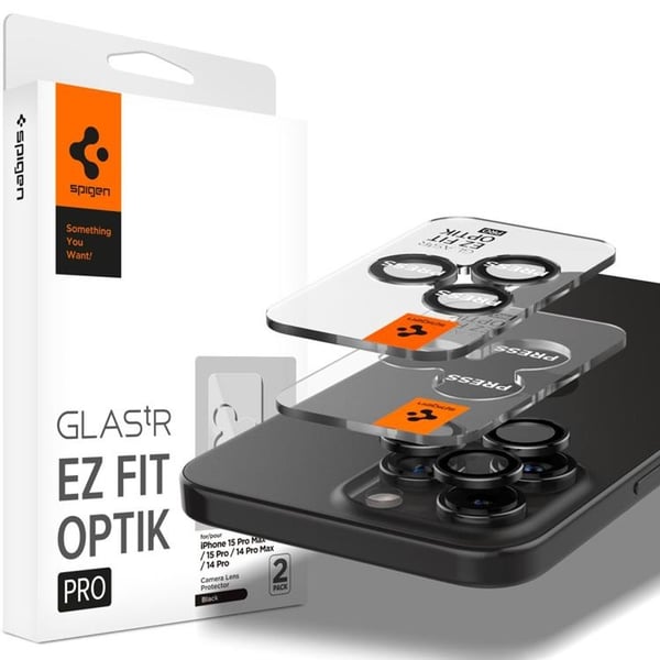 Spigen [2-Pack] iPhone 17 Pro/17 Pro Max Kameralinsskydd Härdat Glas