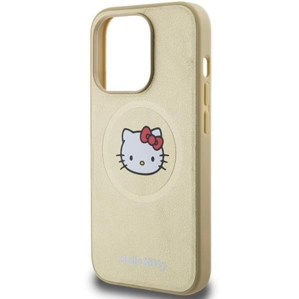 Hello Kitty Mobilskal till iPhone 15 Pro Magsafe Läder Kitty Head
