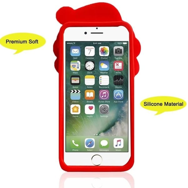 Mobilskal till iPhone X/XS Silikon Santa Claus Pop It - Röd