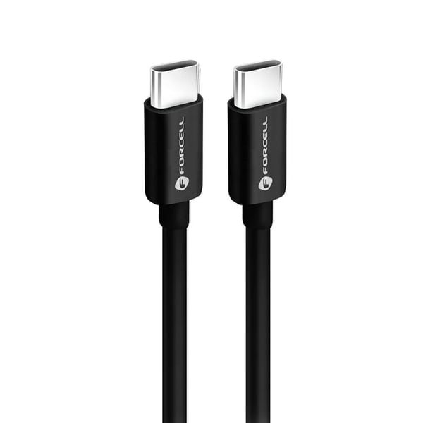 Forcell USB-C till USB-C Kabel 2m - Svart