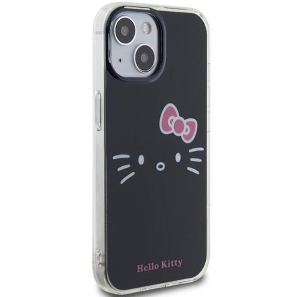 Hello Kitty Mobilskal till iPhone 15 Hello Kitty IML Kitty Face - Svart