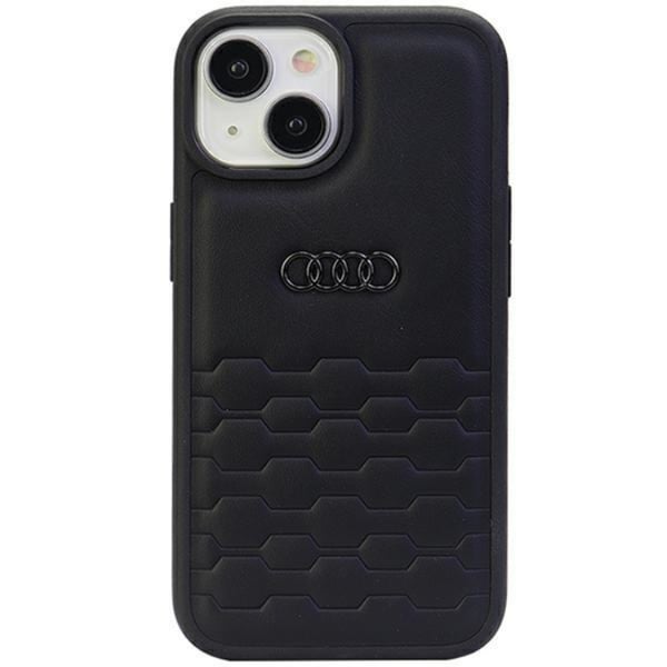 Audi Mobilskal till iPhone 15 Plus Syntetiskt Läder - Svart