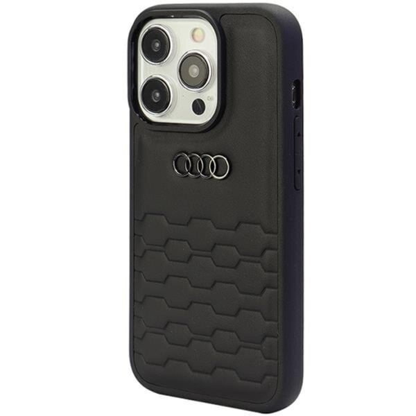 Audi Mobilskal till iPhone 15 Pro Syntetiskt Läder - Svart