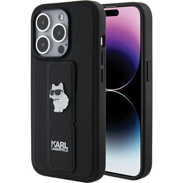 Karl Lagerfeld Mobilskal till iPhone 15 Pro Gripstand Saffiano Pins