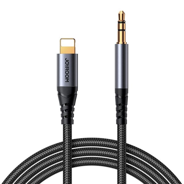 Joyroom Lightning Ljud Kabel AUX 3.5 mm minijack 1.2m - Svart