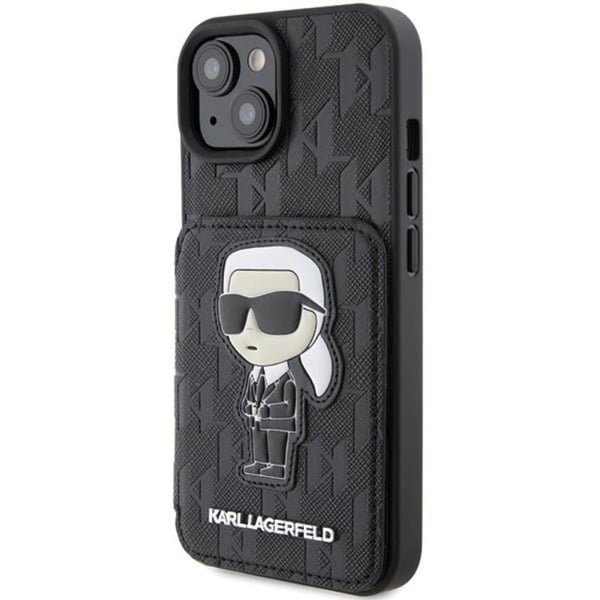 Karl Lagerfeld Mobilskal till iPhone 15 Korthållare Monogram Ikonik