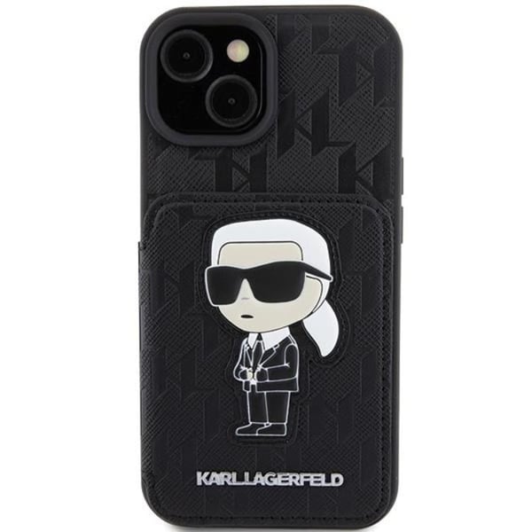 Karl Lagerfeld Mobilskal till iPhone 15 Korthållare Monogram Ikonik