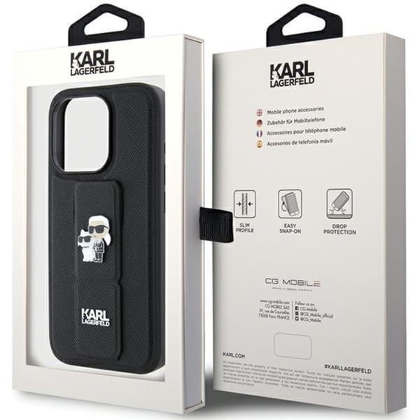 Karl Lagerfeld Mobilskal till iPhone 15 Pro Gripstand Karl&Choupette