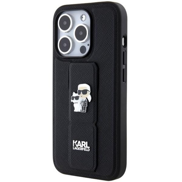 Karl Lagerfeld telefontaske til iPhone 15 Pro Max Gripstand Pins
