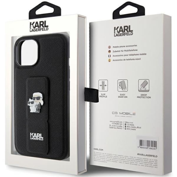 Karl Lagerfeld Mobilskal till iPhone 15/14 Plus Gripstand Pins