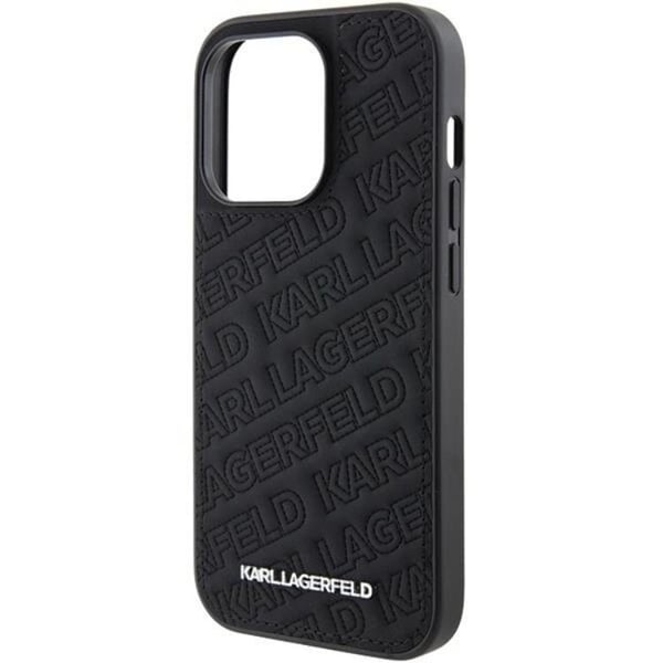 KARL LAGERFELD Mobilskal till iPhone 15 Pro Quilted K Pattern - Svart