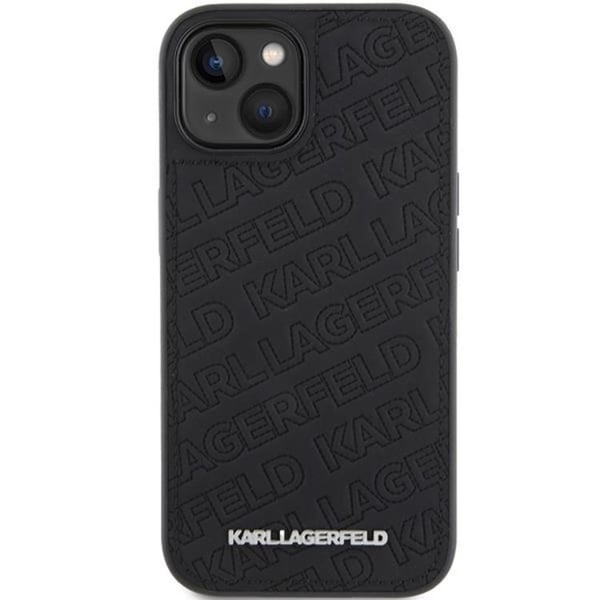 KARL LAGERFELD Mobilskal till iPhone 15 Quilted K Pattern - Svart