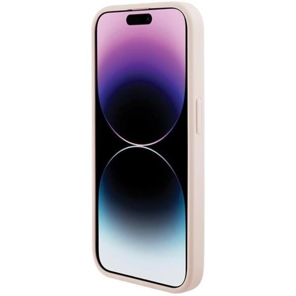 KARL LAGERFELD Mobilskal till iPhone 15 Quilted K Pattern - Rosa