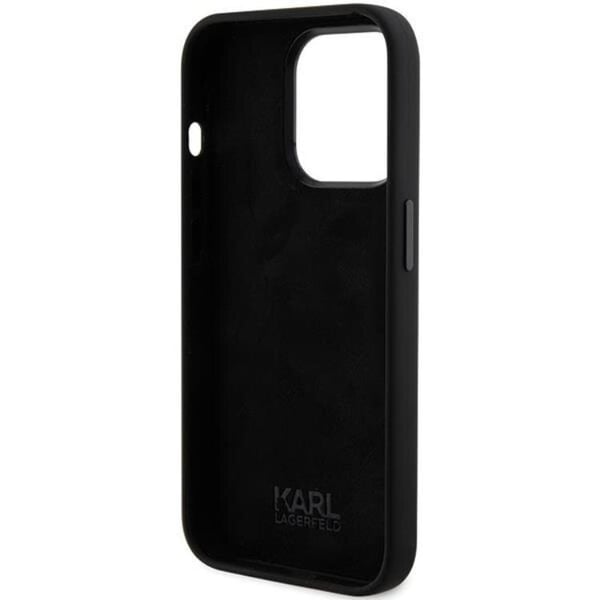 KARL LAGERFELD Mobilskal till iPhone 15 Pro Ikonik Metal Pin