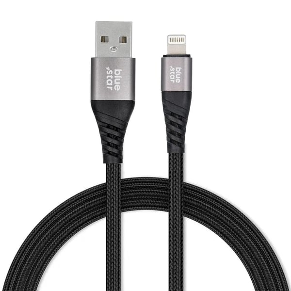 Blue Star USB-A till Lightning kabel 1.2m - Svart