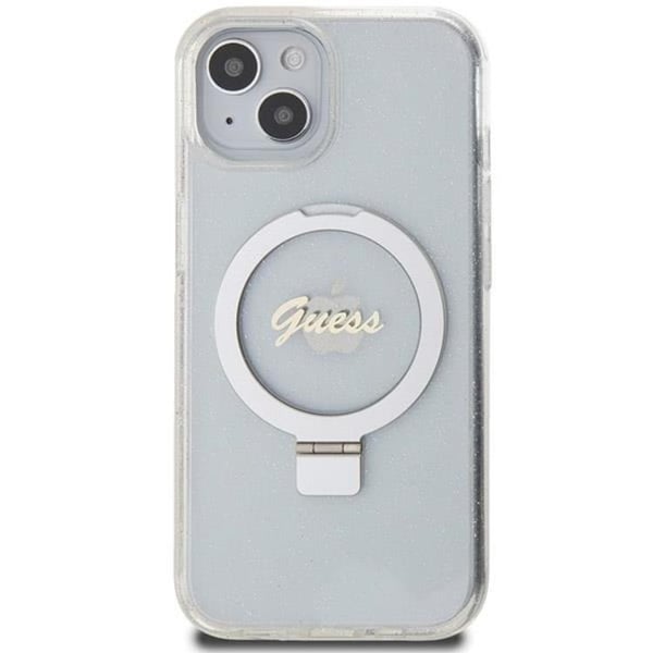 Guess Mobilskal till iPhone 15/14/13 MagSafe Ringställ Script Glitter