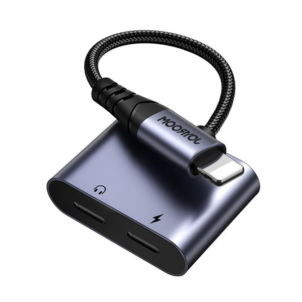 Joyroom 2in1 Lightning Till 2x Lightning DAC Adapter - Svart