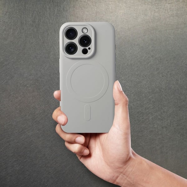 Mobilskal till iPhone 15 Pro Max Magsafe Silikon - Titanium Grå