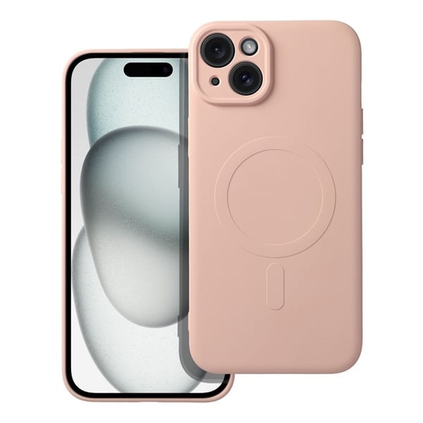 Mobilskal till iPhone 15 Magsafe Silikon - Rosa