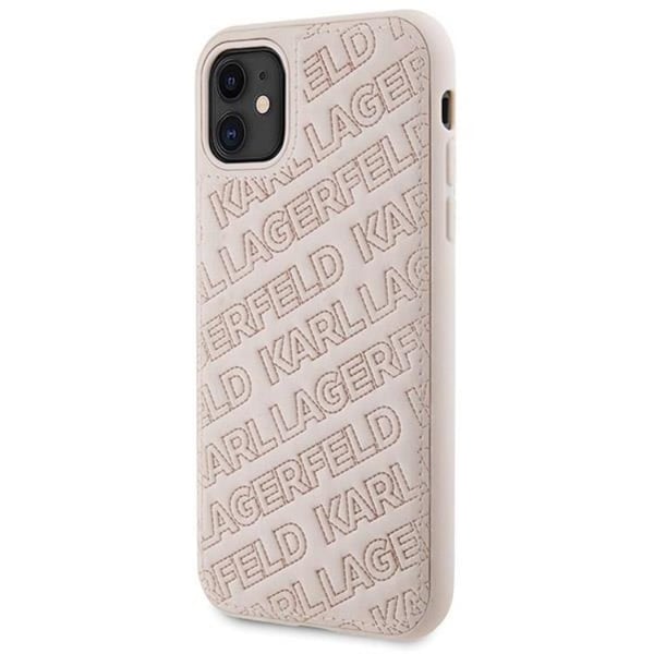 KARL LAGERFELD Mobilskal till iPhone 11/XR Quilted K Pattern - Rosa