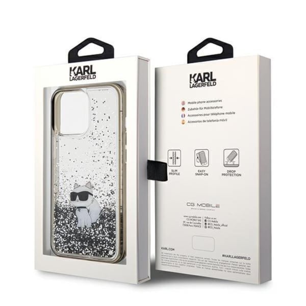 KARL LAGERFELD Mobilskal till iPhone 13 Pro/13 Liquid Glitter Choupette