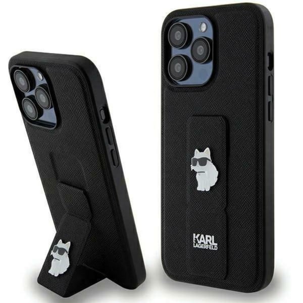 KARL LAGERFELD Telefontaske til iPhone 13 Pro/13 Gripstand Pins - Sort