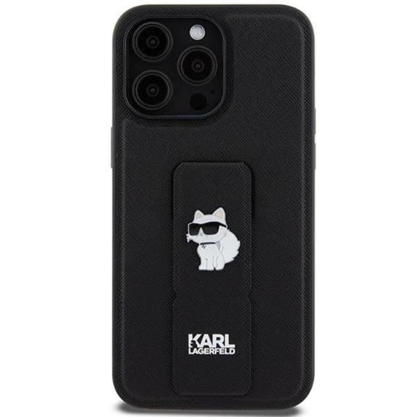 KARL LAGERFELD Mobilskal till iPhone 13 Pro Max Gripstand Pins - Svart